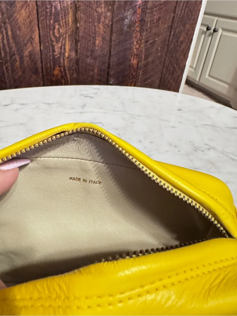 CHANEL Vintage Yellow Lambskin CC Tassel Camera Bag